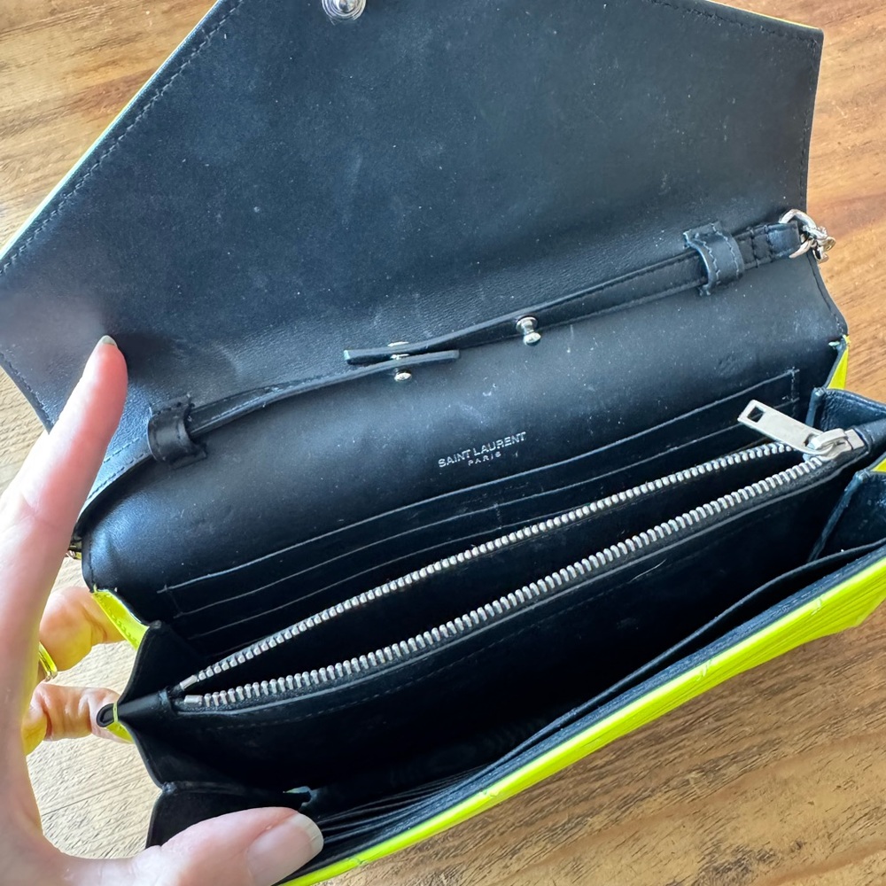Yves Saint Laurent Neon Yellow Crossbody Bag - Picture 6 of 10